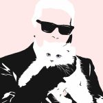 Karl Lagerfeld und Katze