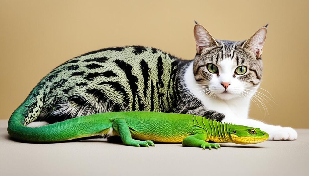 Zusammenleben von Katzen und Reptilien