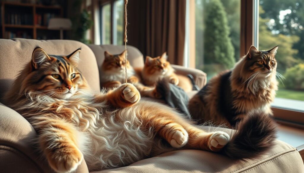 Große Hauskatzen