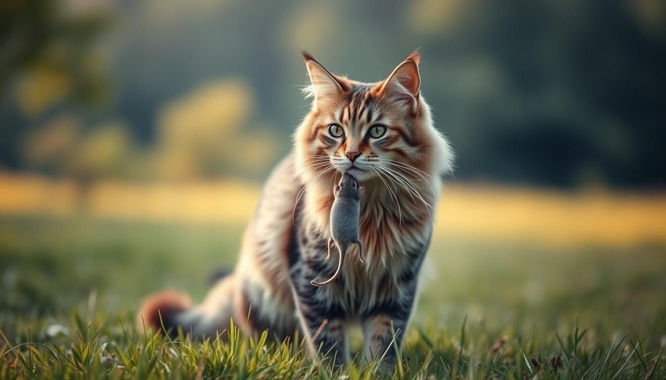 katze bringt maus