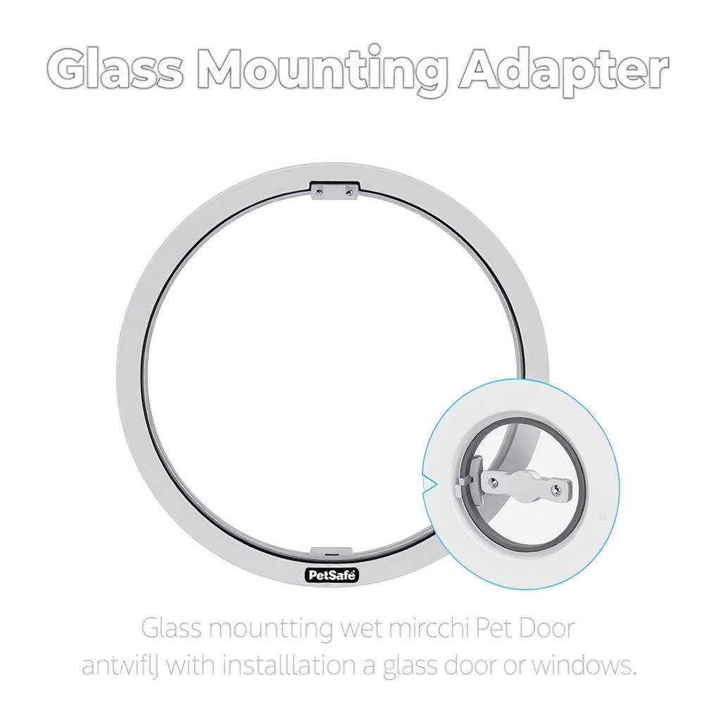 Montageadapter für Glasscheiben für die PetSafe Haustierklappe