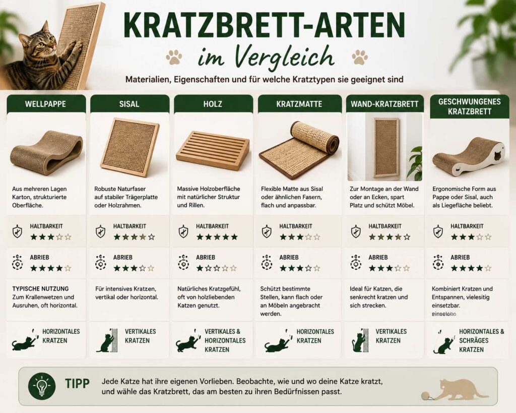 kratzbrett-arten